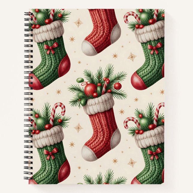 Colorful Christmas Notebook – Festive Winter Desig (Front)