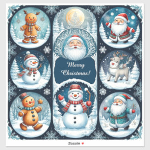Colorful Christmas postcard