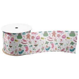Colorful Christmas Ribbon Satin Ribbon