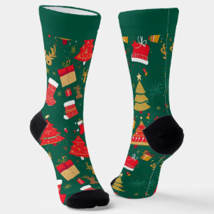 Colorful Christmas Socks with Name
