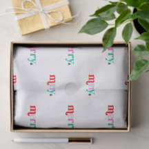 Colorful Christmas tissue paper