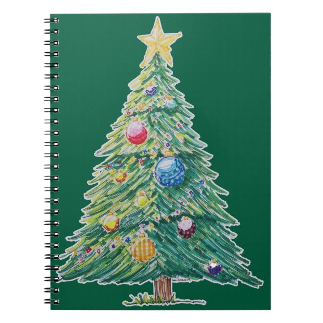 Colorful Christmas Tree Notebook (Front)