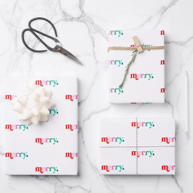 Colorful Christmas wrapping paper (Front)