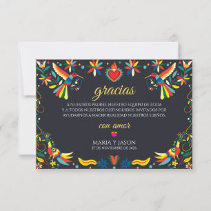 Colorful Cinco de Mayo Fiesta Spanish Wedding Thank You Card