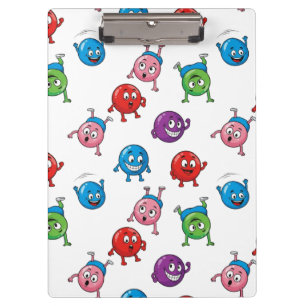 Colorful Circle Characters Clipboard