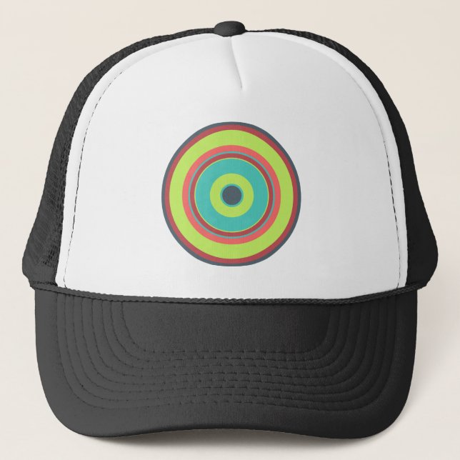 Colorful Circles 04 Trucker Hat (Front)