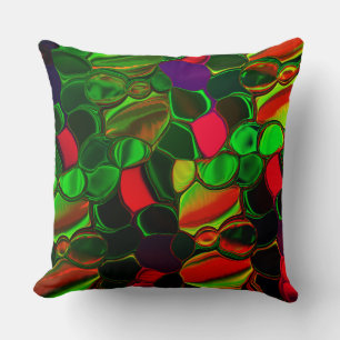 Colorful, circles and rounded off forms. cushion