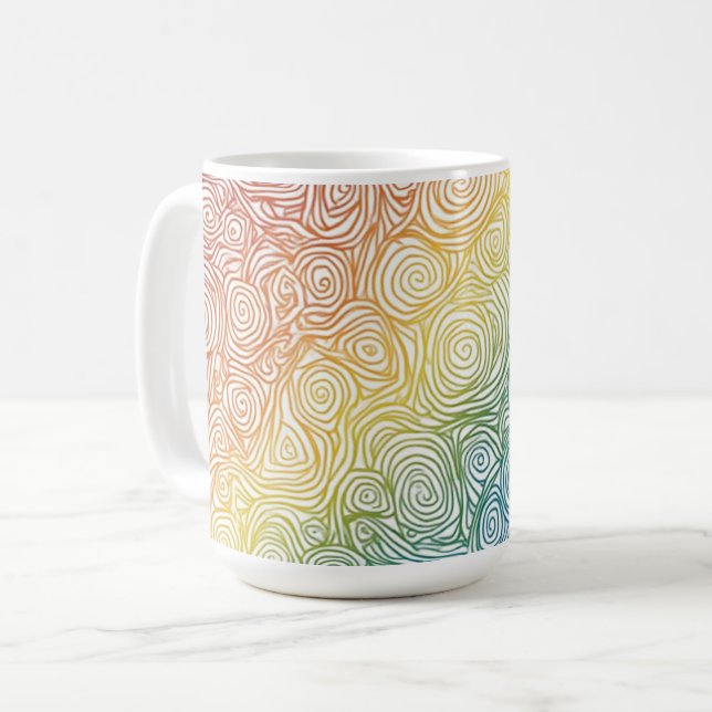 Colorful circles coffee mug (Front Left)