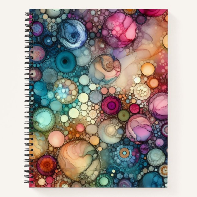 Colorful Circles Deluxe Notebook (Front)