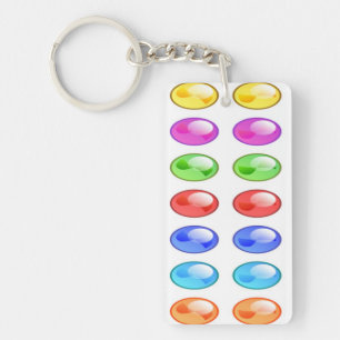 COLORFUL CIRCLES PATTERN KEY RING