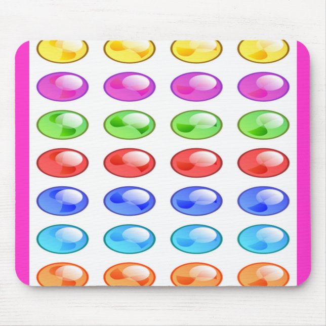 COLORFUL CIRCLES PATTERN MOUSE MAT (Front)