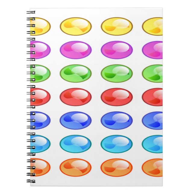 COLORFUL CIRCLES PATTERN NOTEBOOK (Front)