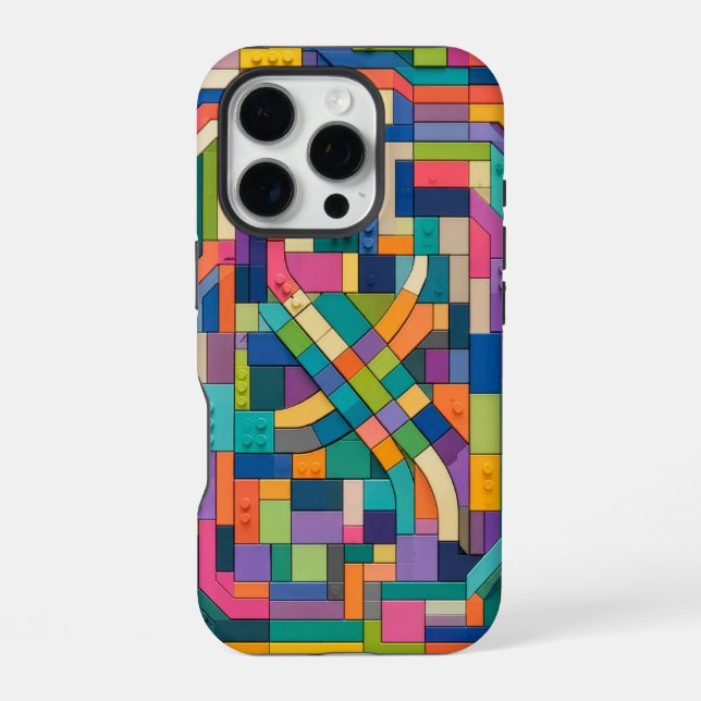 Colorful Circuitry iPhone Case (Back)
