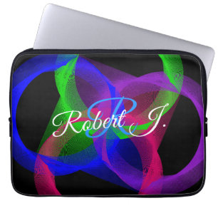 Colorful Circular Blend Geometric Laptop Case