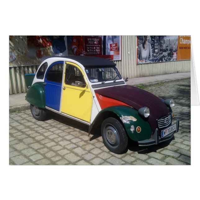 Colorful Citroen 2 CV (Front Horizontal)