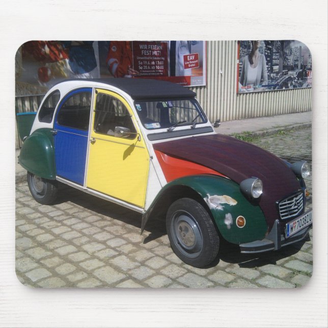 Colorful Citroen 2 CV Mouse Mat (Front)