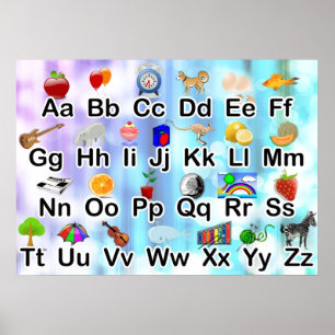 Colorful Classroom ABC Alphabet Poster