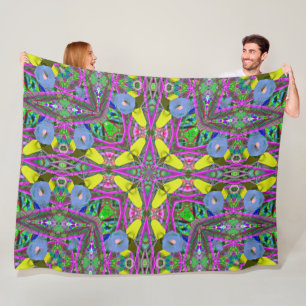 Colorful Clown Mandala Fleece Blanket