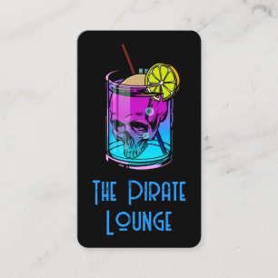 Colorful Cocktail Drink Skull Business Card
