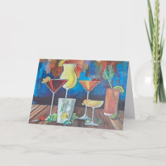 Colorful Cocktails Greeting Card