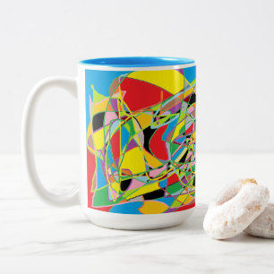 Colorful Coffee Mug Multicolored Fresh Design Art