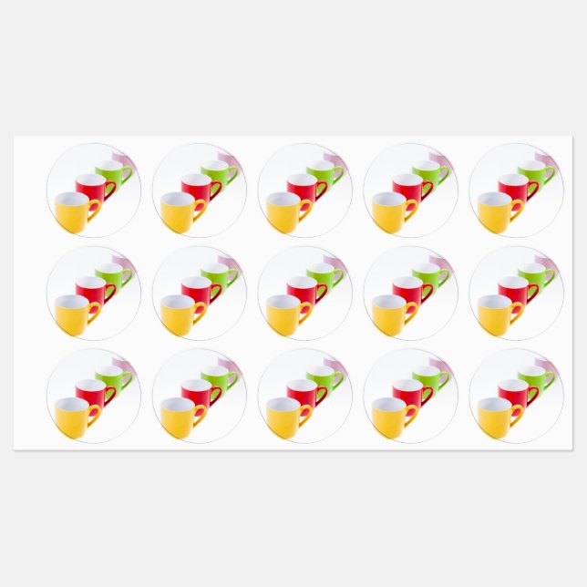Colorful Coffee Mugs (Sheet)