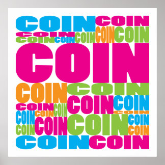 Colorful Coin Poster