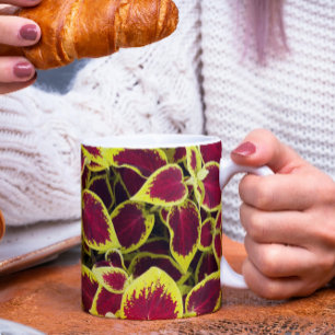 Colorful Coleus Plant Leaves Floral Mug