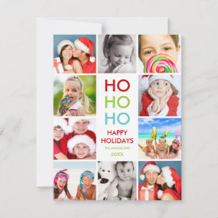 COLORFUL COLLAGE   HOLIDAY PHOTO CARD