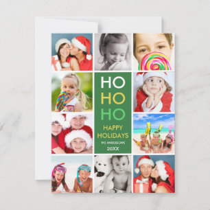 COLORFUL COLLAGE   HOLIDAY PHOTO CARD