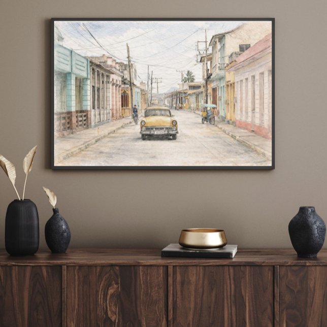 Colorful Colonial City Art Print Wall Poster (Creator Uploaded)