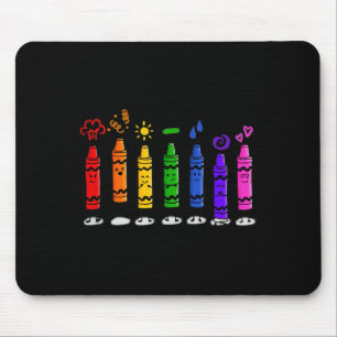 Colorful Color Crayon Attitudes Emotions Of The Ra Mouse Mat