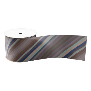 Colorful Colors Of The Year Stripes Pattern Grosgrain Ribbon
