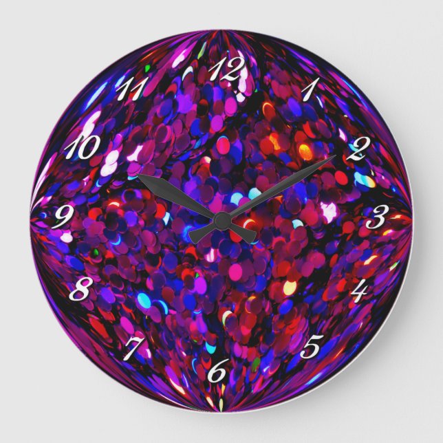Colorful Confetti Ball Wall Clock (Front)