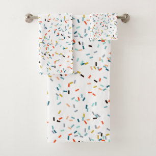 Colorful Confetti Fall Pattern Bath Towel Set