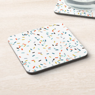 Colorful Confetti Fall Pattern Coaster