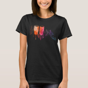 Colorful Conga on Music sheet for Conga Drummer T-Shirt