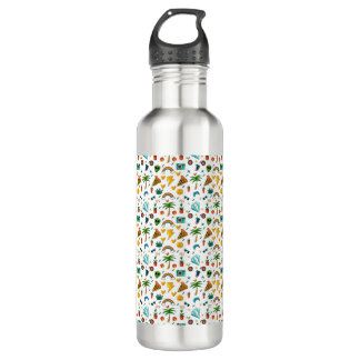 Colorful Cool Elements Pattern – Retro Summer Vibe 710 Ml Water Bottle