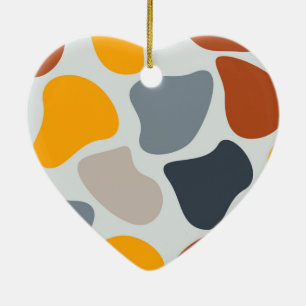 Colorful, cool, trendy, modern organic geometric ceramic tree decoration