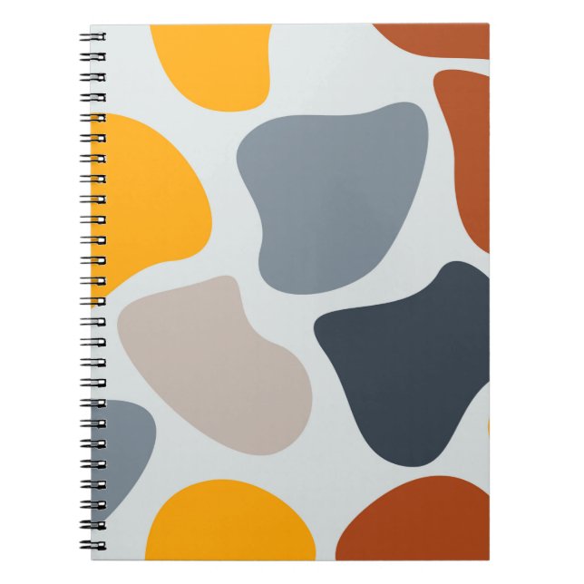 Colorful, cool, trendy, modern organic geometric notebook (Front)