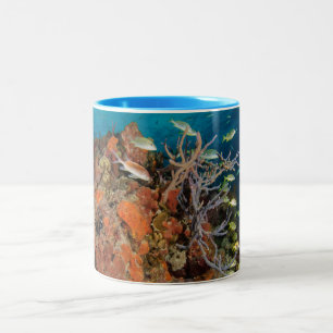 Colorful Coral Reef Two-Tone Coffee Mug