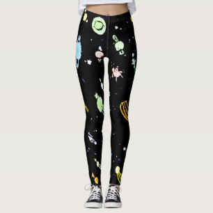 Colorful Cosmic Celestial Splendor Pattern Leggings