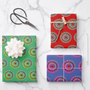 Colorful Costa Rica Wrapping Paper Set of 3