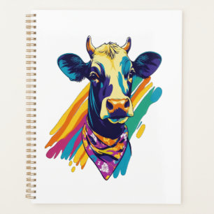 Colorful Cow Png, Rainbow Cow Design Png Planner