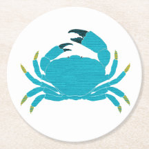 Colorful Crab Design in Aqua