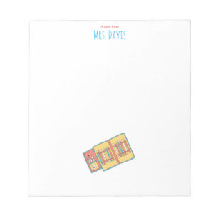 Colorful Crayon Palette Kindergarden Teacher Notepad