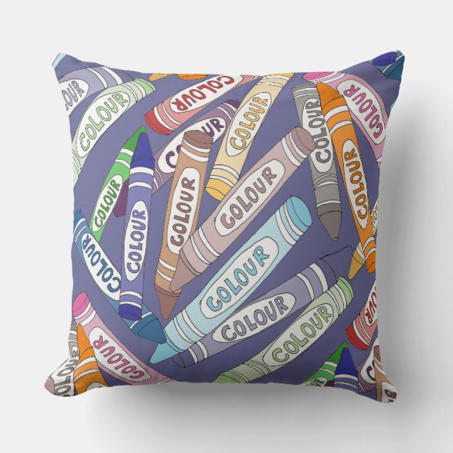 Colorful Crayons  Cushion (Front)