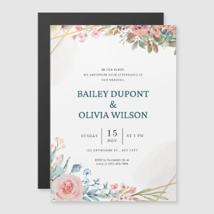 Colorful Creative Watercolor Floral Wedding Card