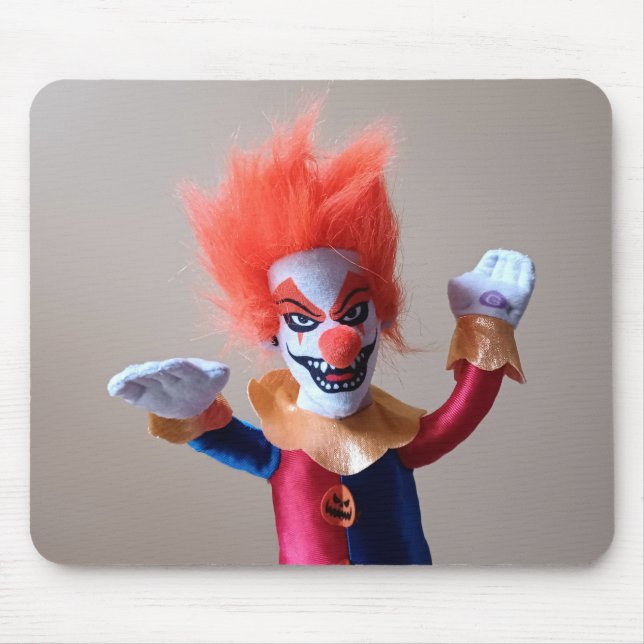 Colorful Creepy Scary Clown Mouse Mat (Front)