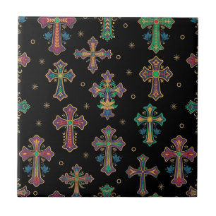 Colorful Crosses / Faith but Make It Fun Tile